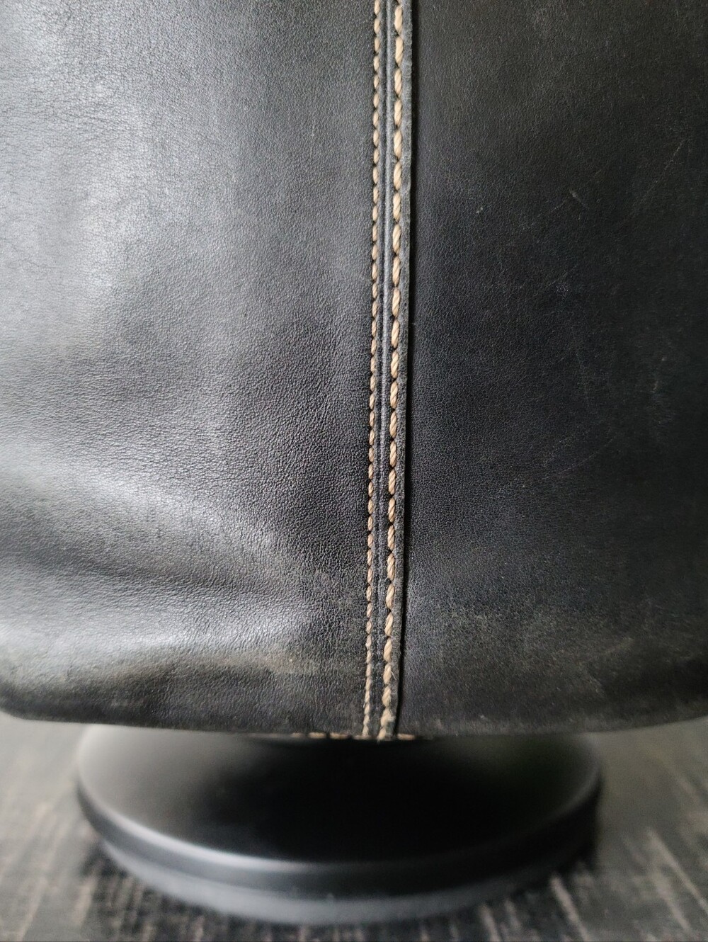 Coach Vintage Black Leather Bleecker Duffle Bucket Bag #F13353 - Picture 10 of 15